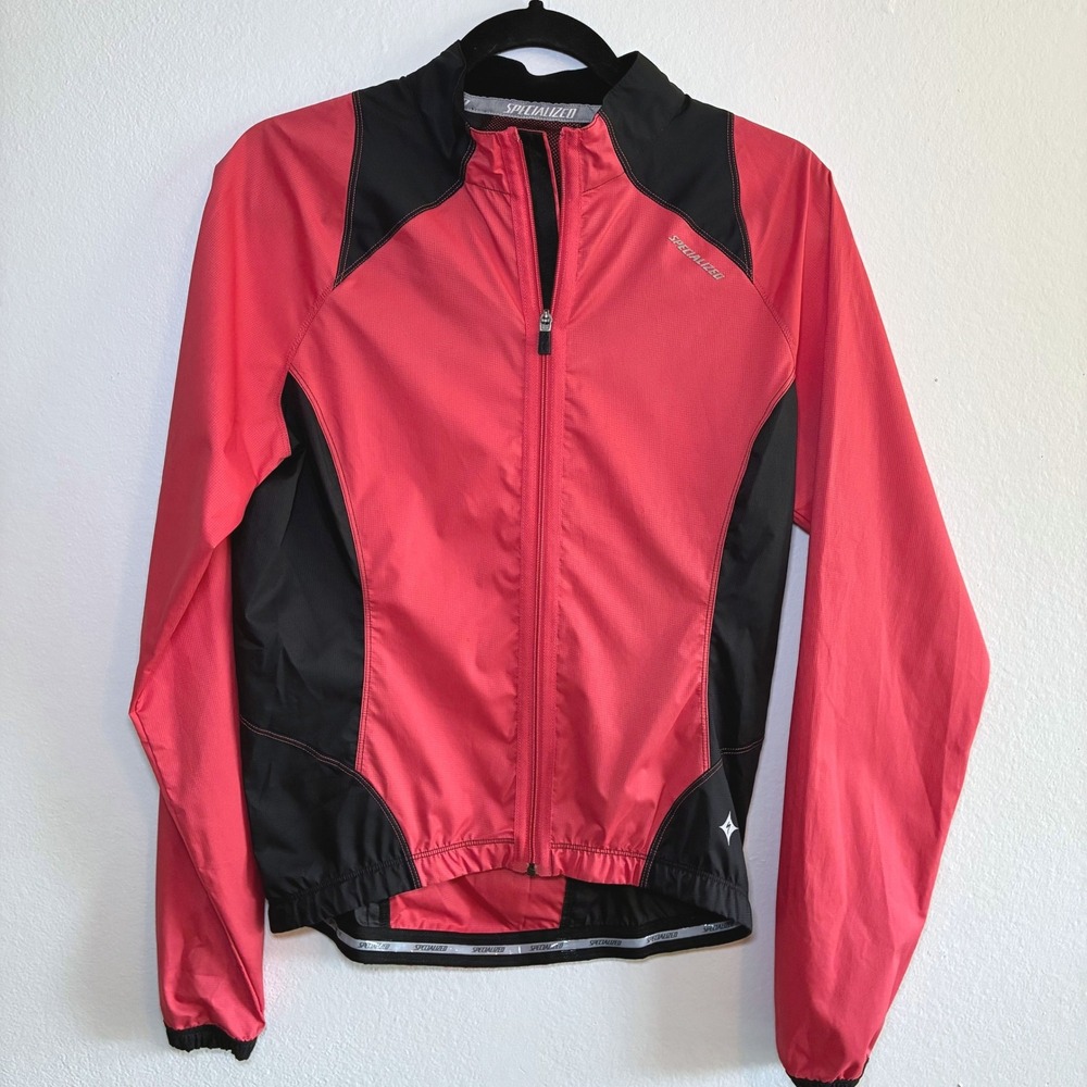 Specialized Cycling Jacket Full Zip Wind Jacket Biking Gear Packable Women Small